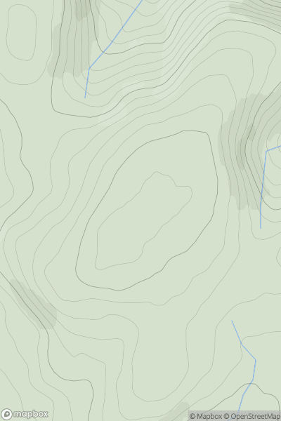 Thumbnail image for Bryn Du [South-West Wales] [SN845800] showing contour plot for surrounding peak